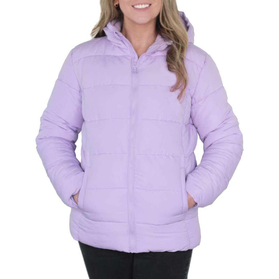 America's Suppliers Women's Fleece-Lined Hooded Puffy Jackets - Cyan, Assorted Sizes
